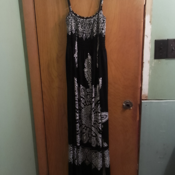India Boutique Dresses & Skirts - Black‎ and White Printed Maxi Dress - Women